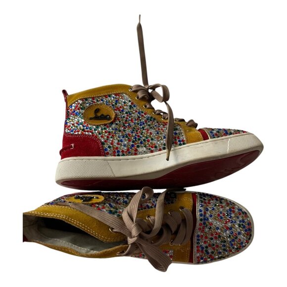 CHRISTIAN LOUBOUTIN BIP BIP WOMAN ORLATO FLAT GLITTER SNEAKERS Size: EU 40, US 9 - Picture 7 of 16